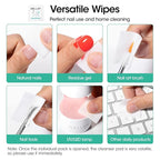 Gellen Gel Polish Remover Pad Kit, Acetone Polish Remover Pads & Alcohol Pads Cleanser Wipes, 400 Pack Travel Kit Professional Individually Wrapped Quick Easy with Glycerin Moisturizing