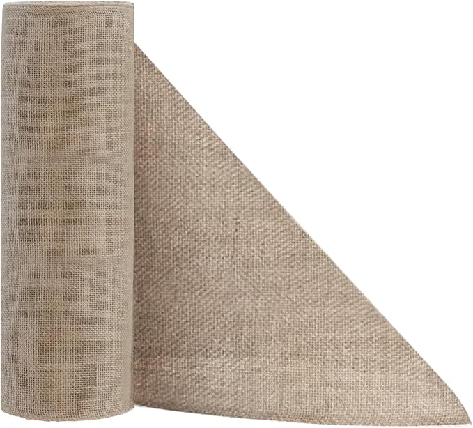 Shatex Natural Burlap Roll,36inch x 30ft High Density Burlap Fabric for Craft Projects,Table Runners,Weddings Decor,Christmas Decorations