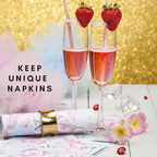 20-ct 13x13 Flowers Paper Luncheon Decoupage Napkins, 3-Ply Servilletas Printed Flower Pink Peonies Cocktail Napkin for Art, Dinner and Party, Disposable Napkins Decor