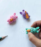 36 Pcs Pencil Eraser Set, 3D Cute Erasers for Kids, Children's Gifts, Party Favor, Classroom School Rewards (Rabbit)