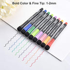 Browill Magnetic Dry Erase Markers, Fine Tip Low Odor Whiteboard Markers for Kids & School, Work On White board & Calendar, Refrigerator (12 Pack)