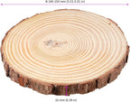 JEUIHAU 12 PCS 5.5-5.9 Inches Natural Wood Slices with Holes, Unfinished Predrilled Wooden Circles Tree Bark Slice, Blank Wooden Log Circles for DIY Crafts, Arts Wood Slices, Christmas Ornaments
