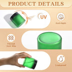 Glass Jars with Lids,Eco-Friendly Cosmetic Containers with Airtight Black Lids & Liners, Multi-Color Options for Cream, Lotion, Body Butter, DIY Skincare Travel Jars (Green Frosted, 4oz)