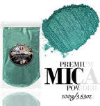 Malachite Green Mica Powder for Epoxy Resin 100g / 3.5oz. Sealed Bag- Techarooz 2 Tone Resin Dye Color Pigment Powder for Lip Gloss, Nails, Colorant for Slime Bath Bombs Soap Making & Polymer Clay