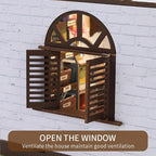 This DIY Miniature Building Set Helps You Create Your own Cozy Greenhouse with All The Furniture Included. It's Suitable for Adults and Teenagers and Makes a Great Gift for Halloween and Christmas.