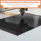 GCGOODS 6 Pcs 7 x 5 inch Anodized Aluminum Sheet Set, Metal Blanks for Laser Engraving, Engraving Plates for Crafting, Decoration, DIY, Black Colors