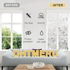 Window Privacy Film Decorative for Front Door, Bathroom Static Cling Stained Glass Sticker Opaque Heat Control UV Blocking Non-Adhesive for Home Windows 23.6 x 78.7 inches Magnolia