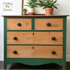 Chalky Chicks All-in-One Chalk Paint for Furniture or Cabinet - 32 Fl Oz - Matte Finish Shamrock (Dark Green) for Metal, Wood Furniture Paint - No Sanding All-in-One for Home Decor & Crafts, USA Made