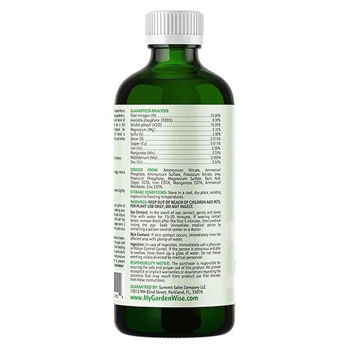 3-1-2 Liquid Fertilizer Concentrate with Micronutrients - Optimal Fiddle Leaf Fig Plant Food, Ideal for Ficus Lyrata & Fig Trees, Gold Leaf Enhanced Indoor Plant Fertilizer (16 OZ)