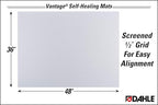 Dahle Vantage 10684 See-Through Premium Self-Healing Cutting Mat, 36"x48", 1/2" Grid, 5 Layers for Max Healing, Perfect for Crafts & Sewing, Clear