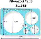 Circle Stencil Template for Drawing and Drafting: A Fibonacci-Inspired Circle Template for Drawing Tool for Artists Allows The Simple Application of The Golden or Divine Ratio for Artistic Design