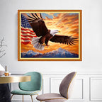 Joyhoor Cross Stitch Kits for Beginners Stamped Cross-Stitch Supplies Needlework preprint Embroidery Kits for Adults DIY Needlepoint Kits Embroidery Patterns 11CT-Flag Eagle 16x20 inchs