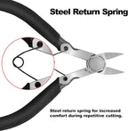 BOENFU 5 inch Precision Flush Cutters Multi-functional Wire Snips, Ideal for Model, Electronics, Sprue Cutting, and All Precision Cutting Tasks