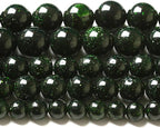 10MM 72pcs Natural Green Sandstone Energy Healing Beads Round Loose Beads for Jewelry Making Bracelet 2 Strands 32"