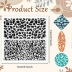 CHGCRAFT Tile Pattern Polymer Clay Texture Sheets Pebble Texture Silicone Clay Texture Stamp Clay Modeling Pattern Pad Texture Sheets for Earrings Jewelry Making