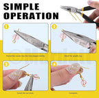 Mardatt 1488Pcs Jewelry Making Supplies Kit - Magnifying Glass, Pliers, Wires, Chain, Jump Ring Opener, Tweezers