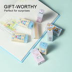 HILAZA 18Pcs Cute Animal Erasers for Kids Bulk, Kawaii Fun Pencil Jelly Erasers for School Classroom Supplies Prize Gifts Party Favors
