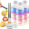 3 Packs Air Dry Clay Varnish, 180ml Air Dry Clay Glaze, Polymer Clay Glaze, High Gloss Clay Sculpture Sealant for Air Dry Clay Pottery Waterproof Scratch Resistant Varnish for Clay (60ML X 3Pack)