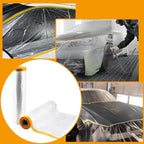 6 Pack Protective Masking Film with Tape 5 x 65 Ft Car Painters Plastic Sheeting Roll Tape and Drape Masking Film for Automotive Painting Covering Frames, Furniture, Auto Body