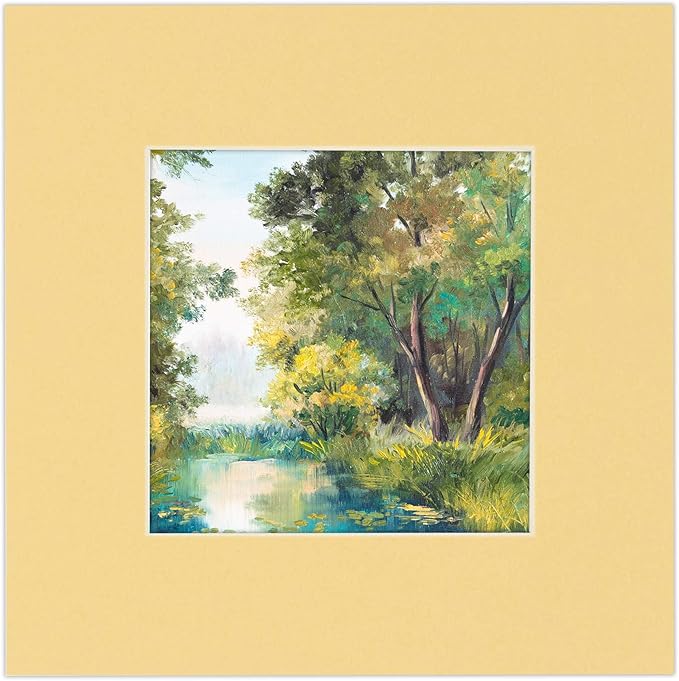 Pack of 25 Acid Free 8.5x11 Mats Bevel Cut for 7x9 Photos - Marzipan Beige Precut Matboards With Backing Boards and Clear Photo Mat Bags For Pictures, Photos, Framing - 4-ply Thickness