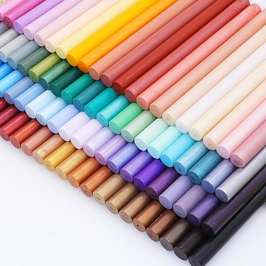 Medium Yellow Wax Seal Sticks, 30pcs Sealing Wax Sticks, HOSEALING Glue Gun Wax Seal Sticks for Wax Seal Stamp, Premium Sealing Wax for Wedding Invitations, Letter, Envelope (Mini Size)