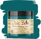 Dixie Belle Paint Company Chalk Finish Furniture Paint - Antebellum Blue (16oz) - Matte Dark Teal Chic Chalk Mineral DIY Furniture Paint