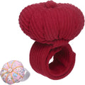 HARFINGTON Wrist Pin Cushions, Sewing Needle Pin Cushion Adjustable Strap with Elastic Strap Finger Ring Pincushions Fit All Wrist Sizes for Sewing Quilting Needlework DIY Crafts, Red/Pink