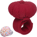 HARFINGTON Wrist Pin Cushions, Sewing Needle Pin Cushion Adjustable Strap with Elastic Strap Finger Ring Pincushions Fit All Wrist Sizes for Sewing Quilting Needlework DIY Crafts, Red/Pink