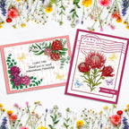 ORIGACH Realistic Protea Cynaroides Flower Layering Stencil Stamp and Die Set for Card Making, Silicone Stamps Metal Die Cut and Template for Card Making Scrapbooking DIY Crafting