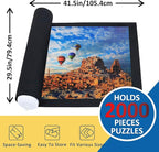 Puzzle Mat Roll Up Puzzles Board for Jigsaw Up to 2000, 1500, 1000, 500 Pieces Large Portable Table Saver Mats Puzzle Keeper Cover with Sorter Trays Storage Bag Kit Holder Organizer Pad for Adult