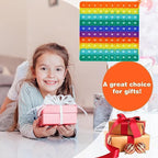 Double Side 1 100 200 Pop it, Chart, Numbers, Row Counter Knitting Crochet, Stitch Counters Crocheting Square Popper Fidget Sensory Toy, Educational Tool, Great Gift for Birthdays, Christmas
