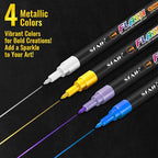 SFAIH Liquid Chalk Markers - 24 Colors 0.7-1mm Fine Tip, Non-Toxic Chalk Pens for Chalkboard Calendar, Acrylic, Glass, Menus, Labels, Signs, Wet Wipe, Zero Dust, Ideal for Home, Business or Bistro