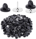 400pcs PVC Rubber Pin Backs Butterfly Clutch Pin Tie Tacks Blank for Uniform Badges Backing Holder Clasp Lapel Enamel (200 Sets)