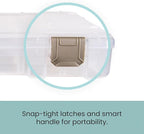 ArtBin Floss Finder Box: Clear Sewing Organizer with 6 Compartments, 12 Dividers, Durable - Perfect for Embroidery Floss and Small Sewing Supplies Storage