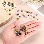 MECCANIXITY 30 Pcs Metal Locking Pin Backs, Locking Pin Keepers Locking Clasp 9mm(H) with 4 Wrench Replacement in Storage Case for Badge, Brooch, Silver Tone
