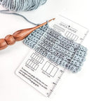 Quick Gauge Ruler, Gauge Ruler for Knitting and Crochet, Scarf Keychain Knitting No Counting Needed, Slide Sewing Rulers and Guides for Fabric Stitch Measuring Crochet Tool(3pcs)