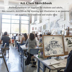 9"X12" Sketch Book Bulk, Top Spiral Bound Sketch Pad, 3 Pack 100 Sheets Each (68lb/100gsm), Acid Free Art Sketchbook Artistic Drawing Painting Writing Paper for Kids Adults Beginners Artists