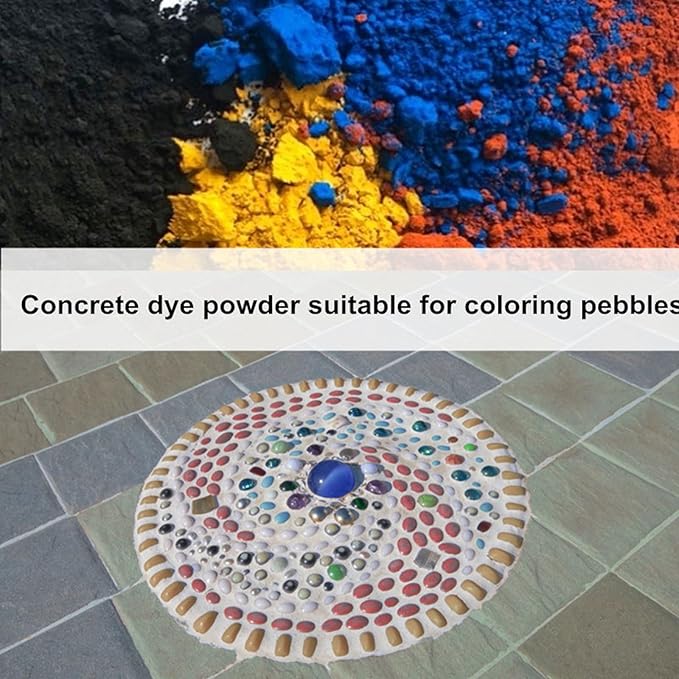 GOODTAKE Concrete Pigment, Dark Grey Iron Oxide Pigment Powder, Concrete Cement Dye Color Powder for Pastel Tile Paint Mortar Grout (Dark Grey, 12 oz)