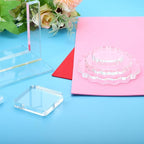 PATIKIL Acrylic Stamp Block, 1 Pack Clear Stamping Block with Grid Lines Decorative Mounting Blocks Set Rectangle for Scrapbooking Crafts Card Making