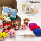 Needle Felting Kit, 3 Pcs Dog Wool Needle Felting Kit for Beginners & Adult, Animal Doll Making Set with Video Instruction, Craft Party Supplies, Tools & Foam Pad, DIY Home Decor, Birthday Gift