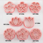 Flower Cookie Cutters Set, 3D Pressable Cookie Cutters Small Flower Biscuit Cutters Cake Baking Fondant Embosser Stamps Birthday Party DIY Cake Decorating Tools (flower)