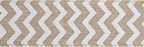 MEEDEE Burlap Ribbon with White Chevron Pattern - 2.5 Inch Wired Ribbon for Cakes, Wreaths, Rustic Decor, Baby Showers, Beach Parties, Farmhouse Gifts - 10 Yards