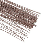 PATIKIL 20 Gauge 16" Floral Stem Wire, 100 Pcs Paper Wrapped Iron Artificial Flower Stem Accessories for DIY Bouquet Stem and Craft Decoration, Brown