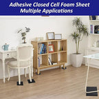 Foam Padding Sheets with Adhesive Backing - Self Stick Neoprene Insulation Foam,12PCS 1/8 Inch Thick X 4 Inch Long X 4 Inch Wide - Closed Cell Foam Sheet Square Pad