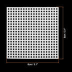 PATIKIL Plastic Mesh Canvas Sheets,10Pcs 3.1 x 3.1inch Cross Needlework Blank Yarn Crafting for Embroidery DIY Bookmarks Cup Mats, White, Square