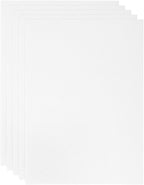 PATIKIL 5x7 Canvas Boards for Painting, 6 Pack 100% Cotton Square Triple Primed Stretched Blank Art Canvas Panel Bulk Thin for Acrylic, Oil, Tempera Paints, White