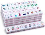 American Mahjong Set 160 Quality White Tiles (1.2 Inch, Tiles Only) American Mahjong Game Set for Ideal Gifts, No Additional Accessories