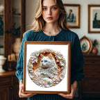 Wooden Puzzles Adults, 3D Cute Cat Wooden Puzzles 300 Pieces, Unique Animal Shaped Wood Challenging Jigsaw Puzzles Gifts for Adults, 13.4x13.4in