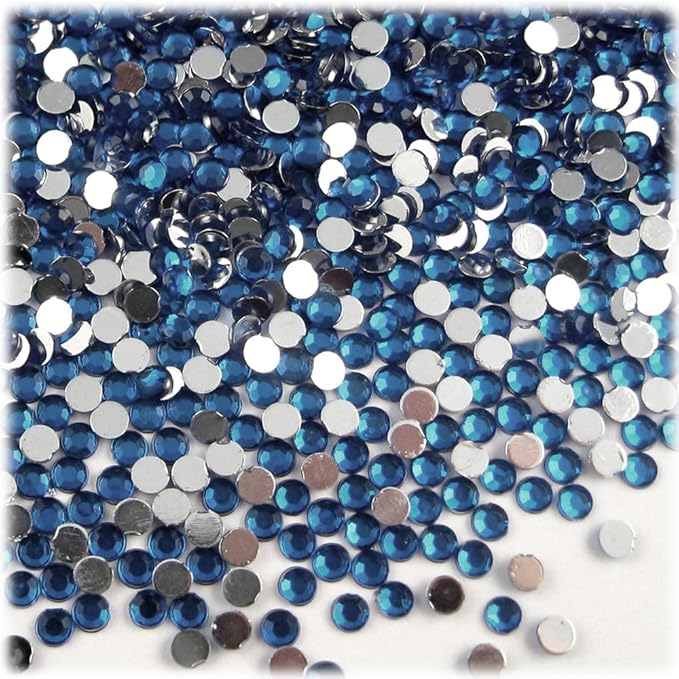 The Crafts Outlet 5-PK Set (7,200-Piece), Round 3mm Rhinestones, Flatback, Pink Tones