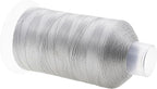 Mandala Crafts Silver Heavy Duty Thread -1500 Yds Tex 90 Thread for Sewing Drapery Jeans Leather Hair - Bonded Polyester for Outdoor Marine Upholstery